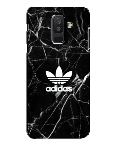 Чехол для Samsung Galaxy A6 Plus 2018 (A605) с картинкой «Белый мрамор Adidas»