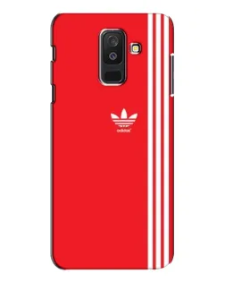 Чехол для Samsung Galaxy A6 Plus 2018 (A605) с картинкой «Красный минимализм Adidas»