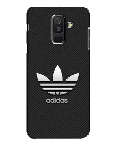 Чехол для Samsung Galaxy A6 Plus 2018 (A605) с картинкой «Adidas Карбоновая текстура»