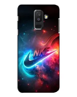 Чехол для Samsung Galaxy A6 Plus 2018 (A605) с картинкой «Огненный логотип Nike»