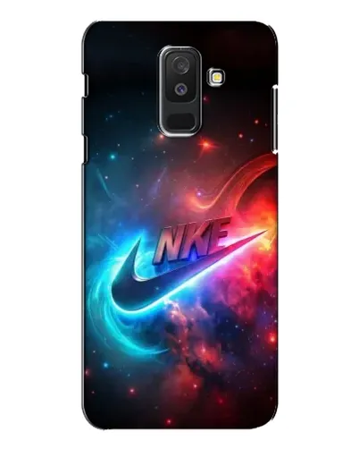 Чехол для Samsung Galaxy A6 Plus 2018 (A605) с картинкой «Огненный логотип Nike»