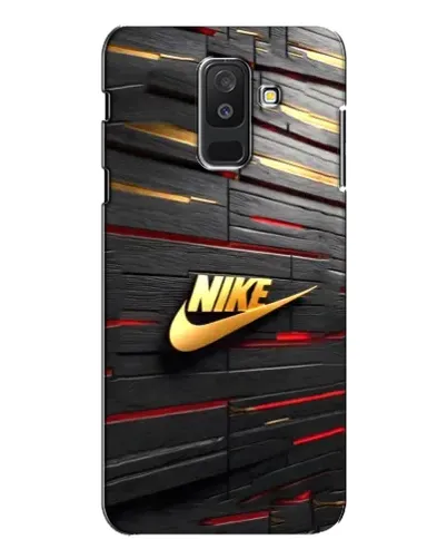 Чехол для Samsung Galaxy A6 Plus 2018 (A605) с картинкой «Золотой Nike на металле»