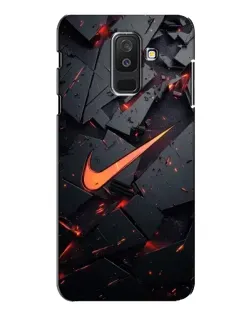 Чехол для Samsung Galaxy A6 Plus 2018 (A605) с картинкой «Nike — эффект разломов»