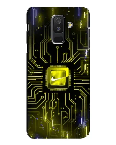 Чехол для Samsung Galaxy A6 Plus 2018 (A605) с картинкой «Nike — золотая искра»