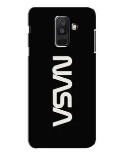Чехол для Samsung Galaxy A6 Plus 2018 (A605) с картинкой «NASA — вертикальный логотип»