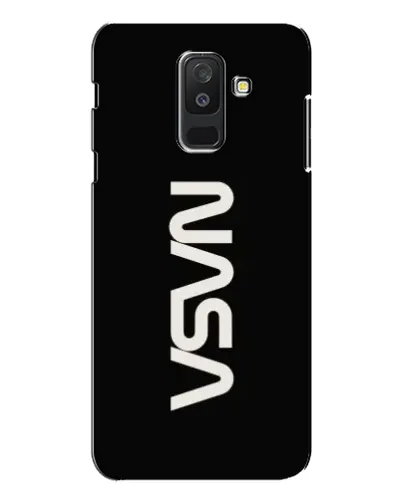 Чехол для Samsung Galaxy A6 Plus 2018 (A605) с картинкой «NASA — вертикальный логотип»