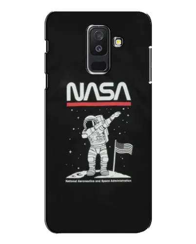Чехол для Samsung Galaxy A6 Plus 2018 (A605) с картинкой «NASA — шагаем по Луне»