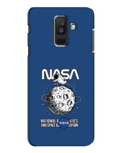 Чехол для Samsung Galaxy A6 Plus 2018 (A605) с картинкой «NASA — лунная миссия»