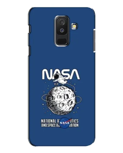 Чехол для Samsung Galaxy A6 Plus 2018 (A605) с картинкой «NASA — лунная миссия»