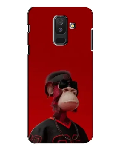 Чехол для Samsung Galaxy A6 Plus 2018 (A605) с картинкой «Bored Ape в красном»