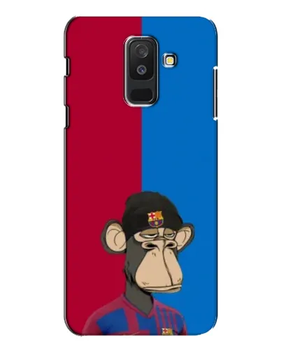 Чехол для Samsung Galaxy A6 Plus 2018 (A605) с картинкой «Bored Ape — фанат Барсы»