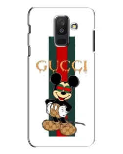 Чехол для Samsung Galaxy A6 Plus 2018 (A605) с картинкой «Микки Маус Gucci — полосы»