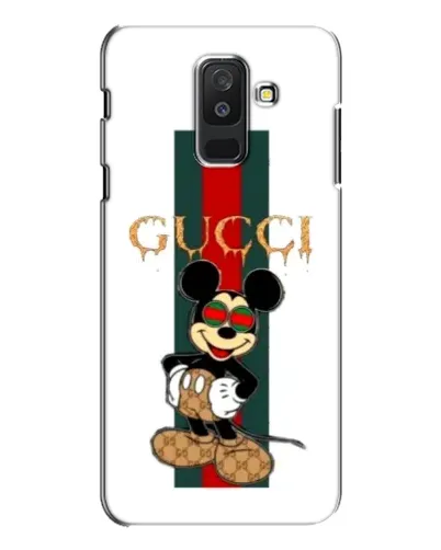 Чехол для Samsung Galaxy A6 Plus 2018 (A605) с картинкой «Микки Маус Gucci — полосы»