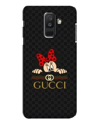 Чехол для Samsung Galaxy A6 Plus 2018 (A605) с картинкой «Минни Маус Gucci — черный»