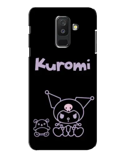 Чехол для Samsung Galaxy A6 Plus 2018 (A605) с картинкой «Kuromi — черный минимализм»
