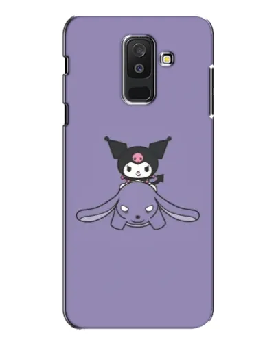 Чехол для Samsung Galaxy A6 Plus 2018 (A605) с картинкой «Kuromi на лиловом фоне»