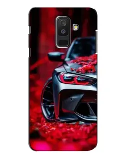 Чохол для Samsung Galaxy A6 Plus 2018 (A605) з картинкою «Спортивна BMW та квіти»