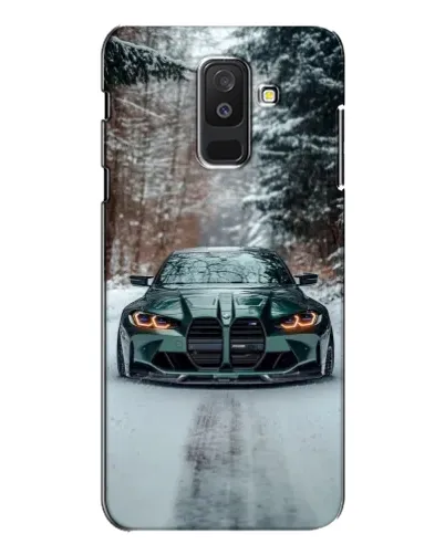Чохол для Samsung Galaxy A6 Plus 2018 (A605) з картинкою «BMW у зимовому лісі»