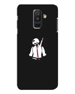 Чехол для Samsung Galaxy A6 Plus 2018 (A605) с картинкой «PUBG — силуэт воина»
