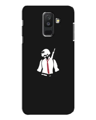 Чехол для Samsung Galaxy A6 Plus 2018 (A605) с картинкой «PUBG — силуэт воина»