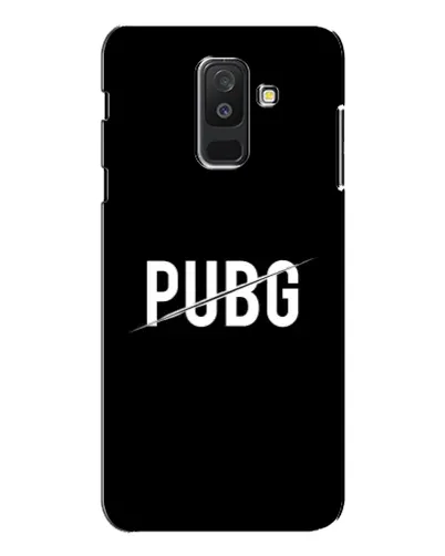 Чехол для Samsung Galaxy A6 Plus 2018 (A605) с картинкой «PUBG — белый логотип»