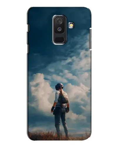 Чехол для Samsung Galaxy A6 Plus 2018 (A605) с картинкой «Герой PUBG на скале»