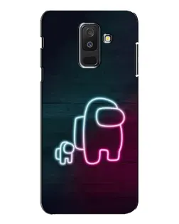 Чохол для Samsung Galaxy A6 Plus 2018 (A605) з картинкою «Among Us неон-арт»