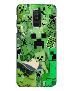 Чохол для Samsung Galaxy A6 Plus 2018 (A605) з картинкою «Кріпери Minecraft»