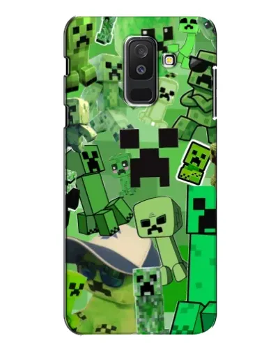 Чехол для Samsung Galaxy A6 Plus 2018 (A605) с картинкой «Криперы Minecraft»