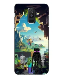 Чехол для Samsung Galaxy A6 Plus 2018 (A605) с картинкой «Эндермен в лесу»