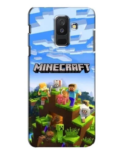 Чехол для Samsung Galaxy A6 Plus 2018 (A605) с картинкой «Minecraft классический мир»