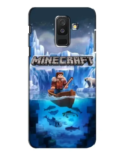 Чехол для Samsung Galaxy A6 Plus 2018 (A605) с картинкой «Minecraft ледяной мир»