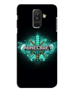 Чехол для Samsung Galaxy A6 Plus 2018 (A605) с картинкой «Minecraft Diamond лого»