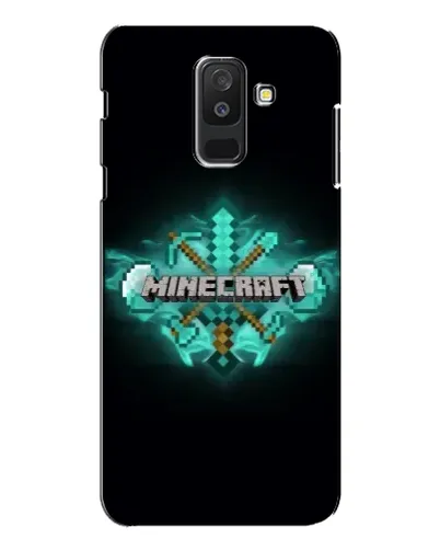 Чехол для Samsung Galaxy A6 Plus 2018 (A605) с картинкой «Minecraft Diamond лого»