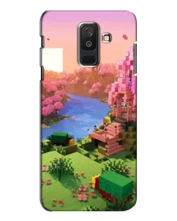 Чехол для Samsung Galaxy A6 Plus 2018 (A605) с картинкой «Розовое дерево Minecraft»