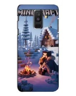 Чехол для Samsung Galaxy A6 Plus 2018 (A605) с картинкой «Зимний Minecraft»