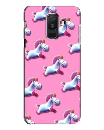 Чехол для Samsung Galaxy A6 Plus 2018 (A605) с картинкой «Единороги на розовом»