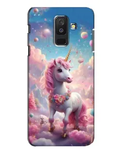 Чехол для Samsung Galaxy A6 Plus 2018 (A605) с картинкой «Единорог среди облаков»