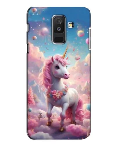 Чехол для Samsung Galaxy A6 Plus 2018 (A605) с картинкой «Единорог среди облаков»