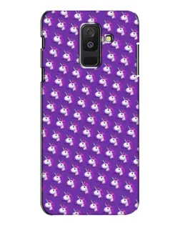 Чехол для Samsung Galaxy A6 Plus 2018 (A605) с картинкой «Единороги на фиолетовом»