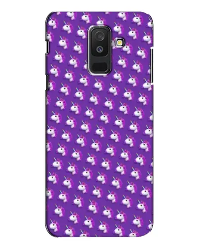 Чехол для Samsung Galaxy A6 Plus 2018 (A605) с картинкой «Единороги на фиолетовом»