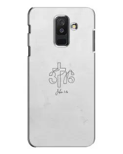 Чехол для Samsung Galaxy A6 Plus 2018 (A605) с картинкой «Иоанна 3:16 Крест»