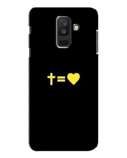 Чехол для Samsung Galaxy A6 Plus 2018 (A605) с картинкой «Сердце и Крест»