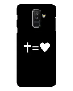 Чехол для Samsung Galaxy A6 Plus 2018 (A605) с картинкой «Крест и Сердце»