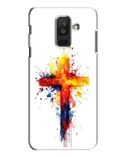 Чехол для Samsung Galaxy A6 Plus 2018 (A605) с картинкой «Акварельный крест»