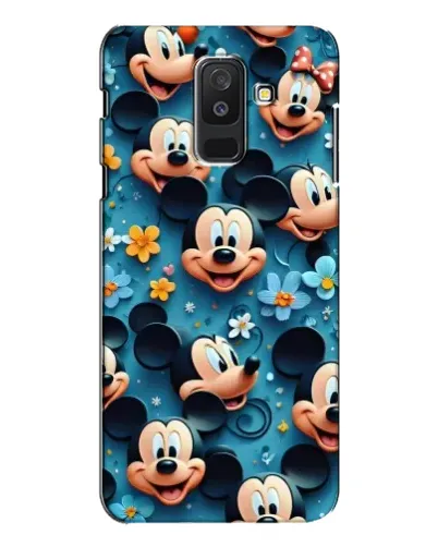 Чехол для Samsung Galaxy A6 Plus 2018 (A605) с картинкой «Паттерн Микки и Минни»