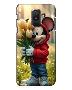 Чехол для Samsung Galaxy A6 Plus 2018 (A605) с картинкой «Микки с тюльпанами»