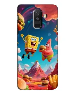 Чехол для Samsung Galaxy A6 Plus 2018 (A605) с картинкой «Космический фастфуд»