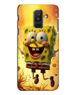 Чехол для Samsung Galaxy A6 Plus 2018 (A605) с картинкой «Губка Боб прыгает»