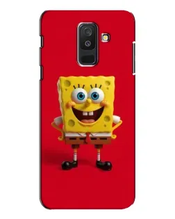 Чехол для Samsung Galaxy A6 Plus 2018 (A605) с картинкой «Спанч Боб на красном»